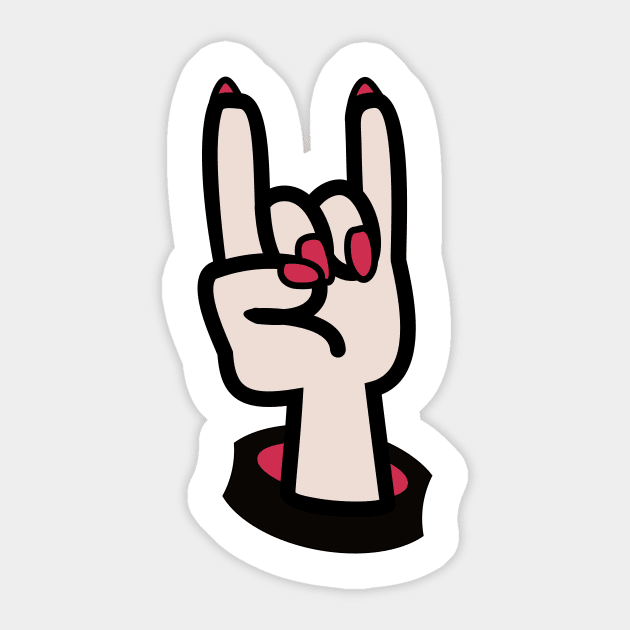 Rock On Sticker by Gui Silveira